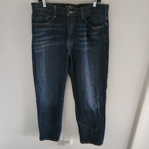 Lucky Brand Classic Straight Leg Blue Jeans Size Dark Wash Men's 36 x 30
